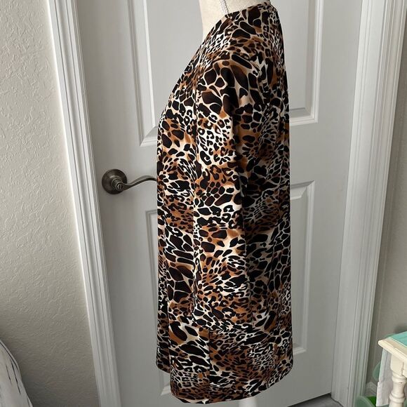 Slinky Brand Cheetah Print Open Cardigan NWOT SZ M - Picture 6 of 8
